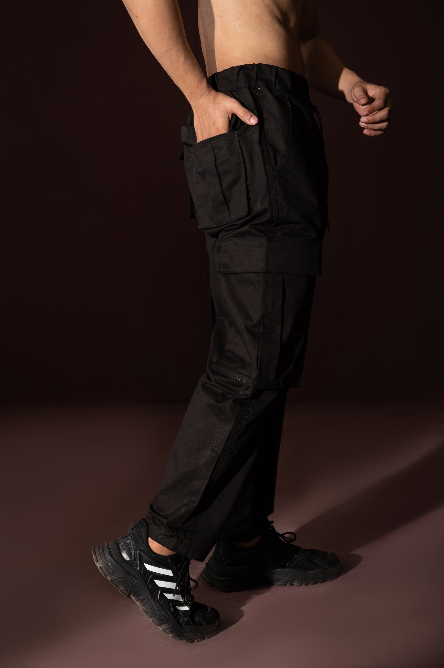Black Cargo pants ( 6 pockets )