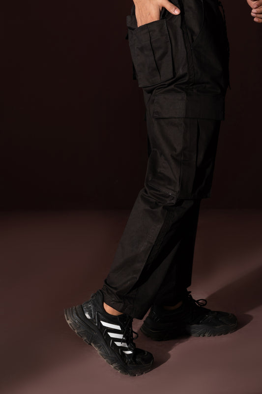 Black Cargo pants ( 6 pockets )