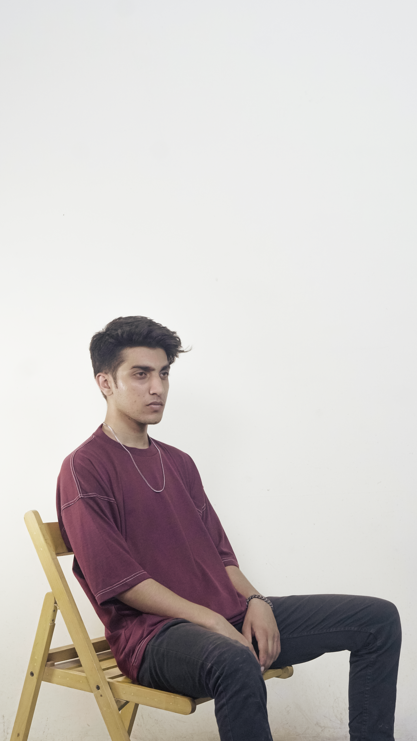 Maroon  contrast oversized Tee