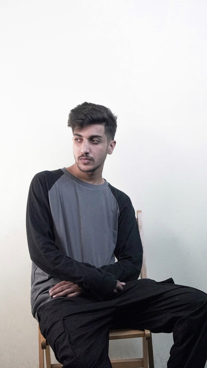 Grey-Black Full sleeves tee