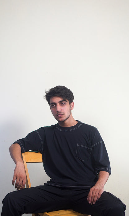 Contrast Stich Oversize T-shirt