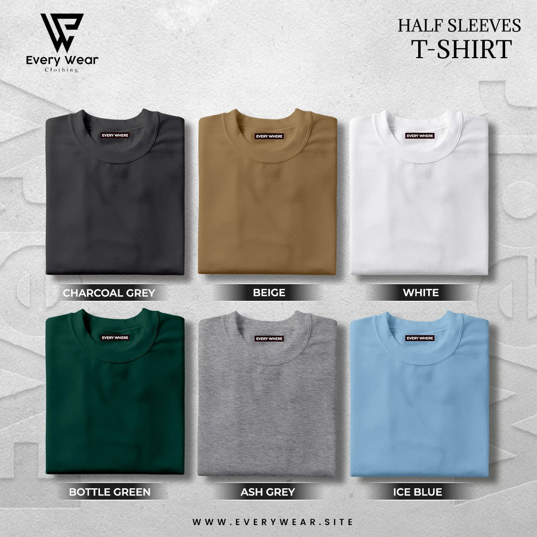 Pack of 6 Premium T-Shirts | Select Any 6 Color
