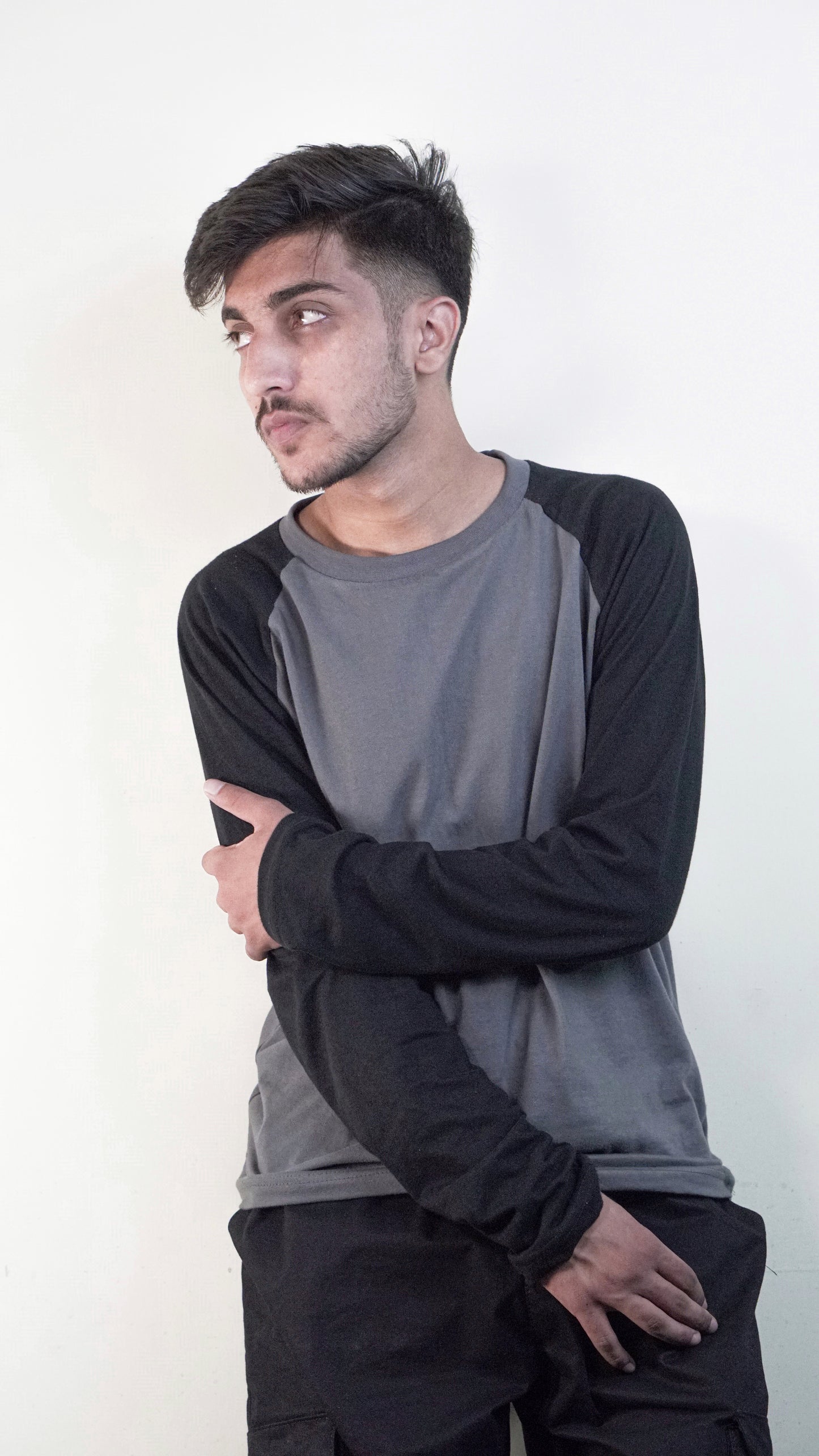 Grey-Black Full sleeves tee
