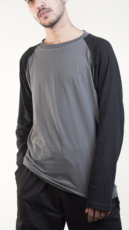 Grey-Black Full sleeves tee