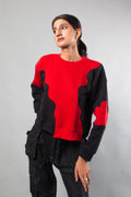 Red-Black Rework sweat shirt