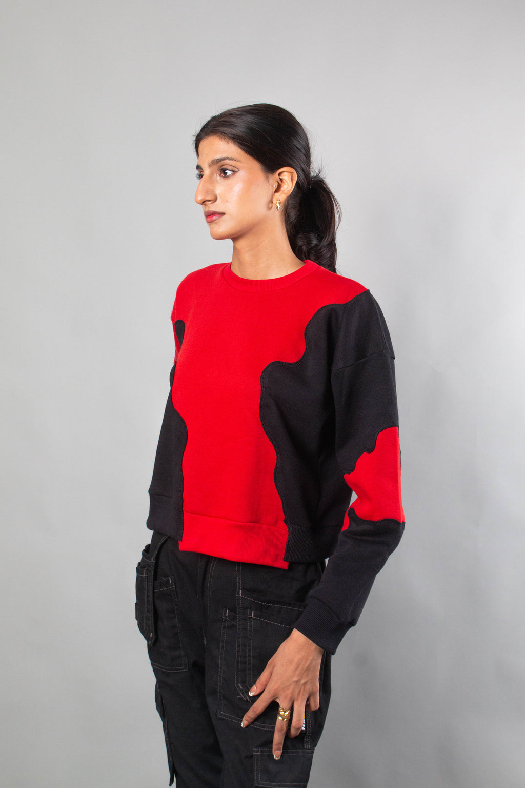 Red-Black Rework sweat shirt