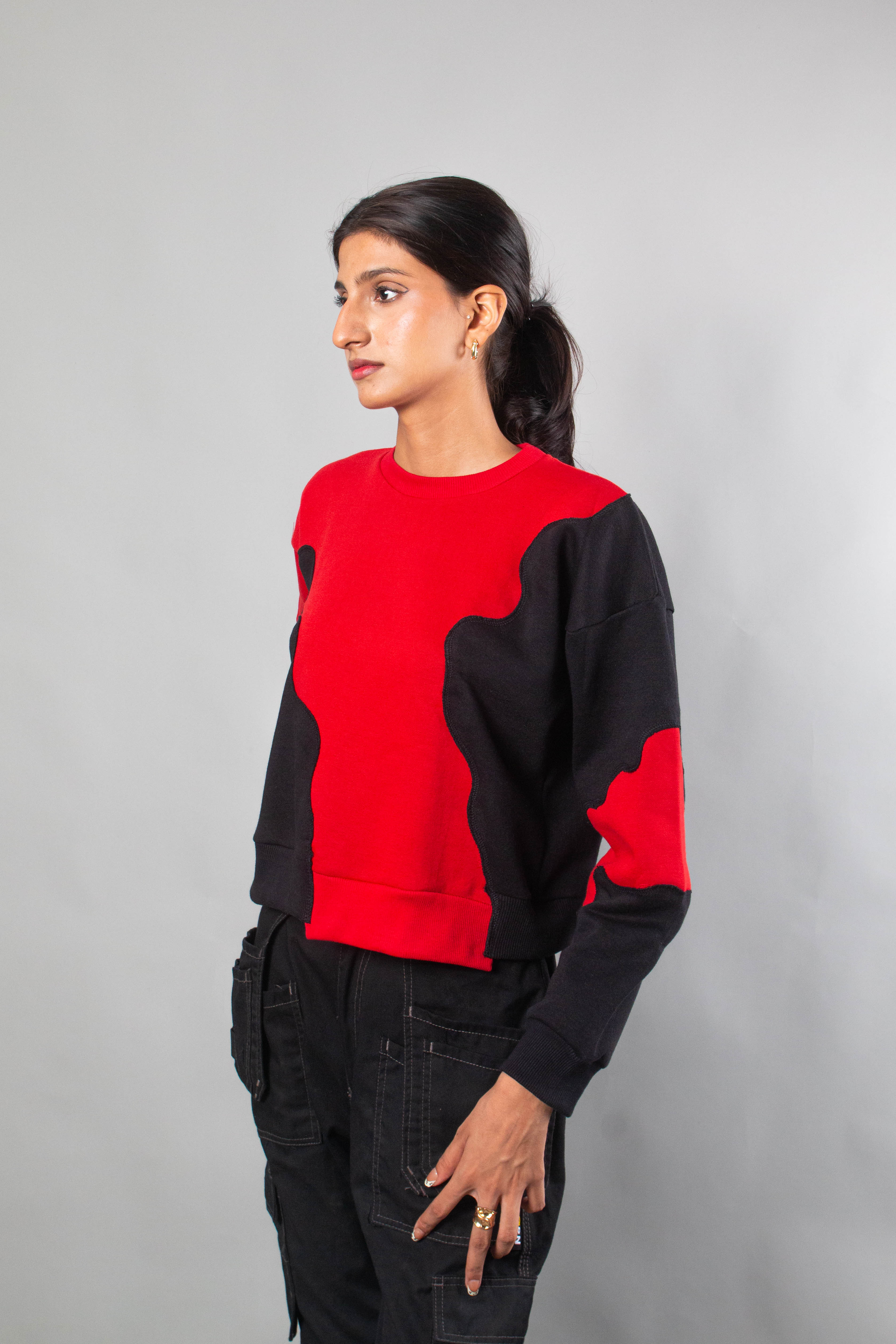Red-Black Rework sweat shirt