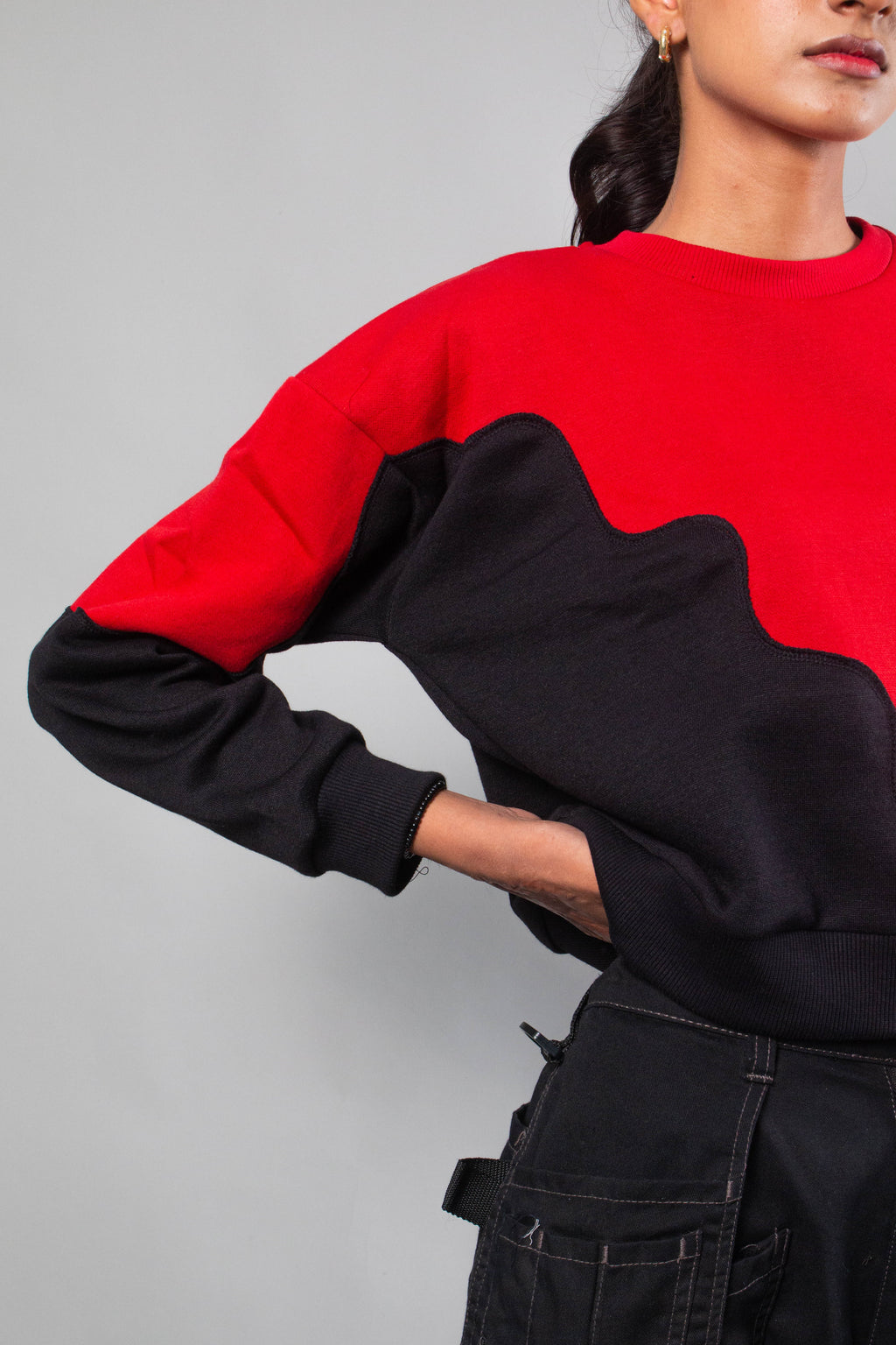 Red-Black Rework sweat shirt