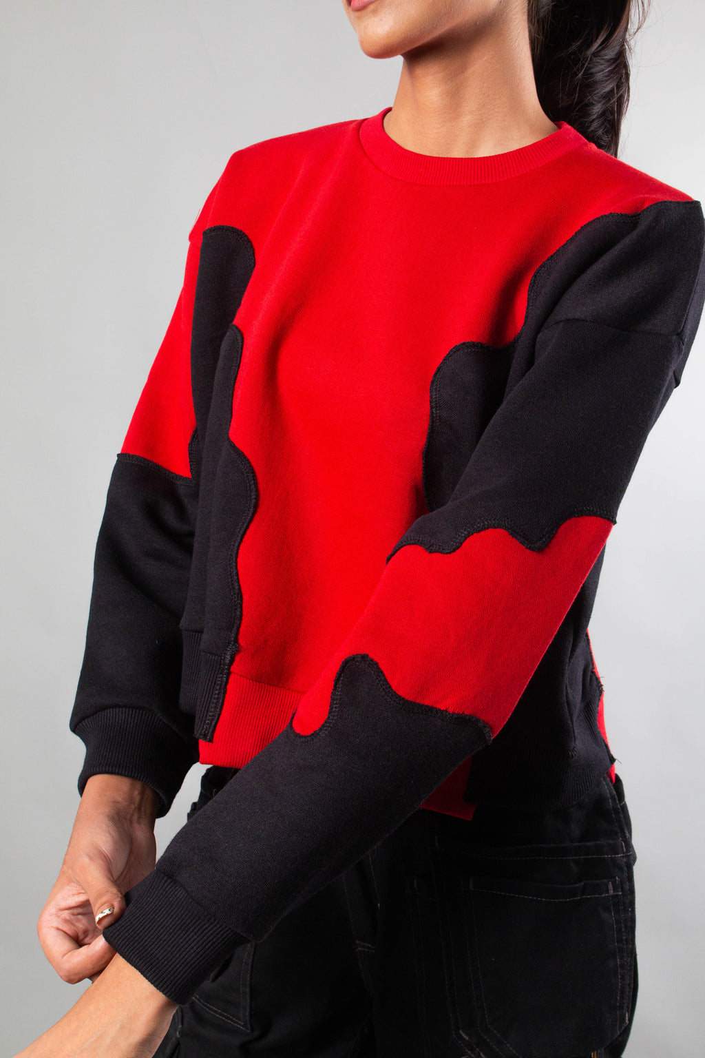 Red-Black Rework sweat shirt