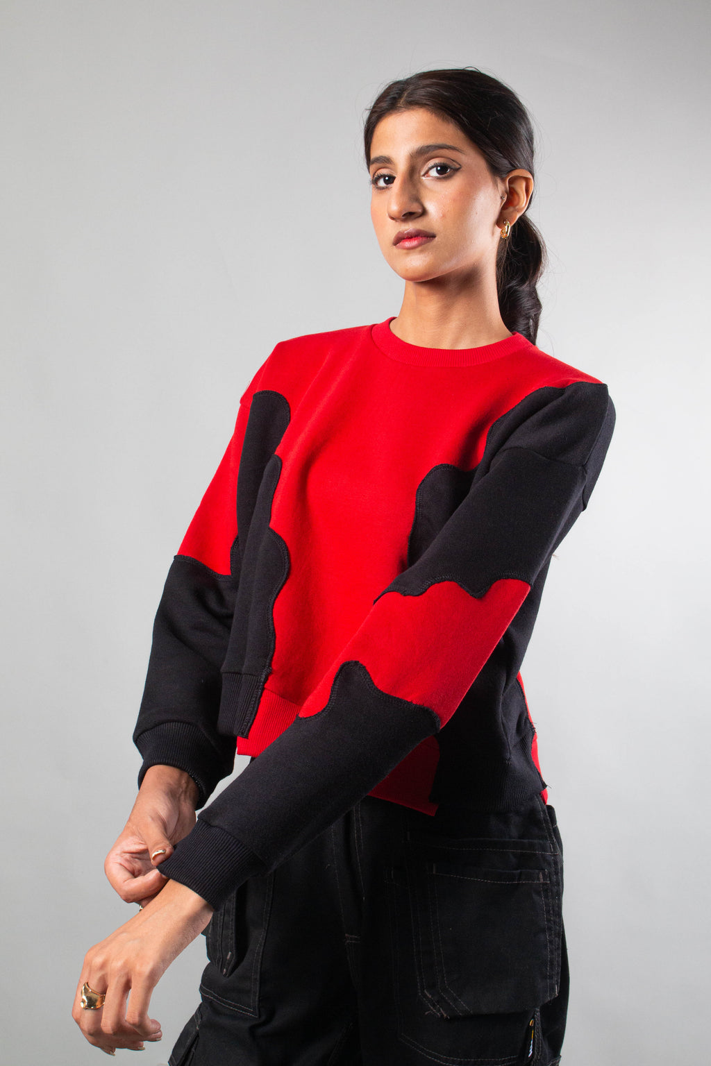 Red-Black Rework sweat shirt