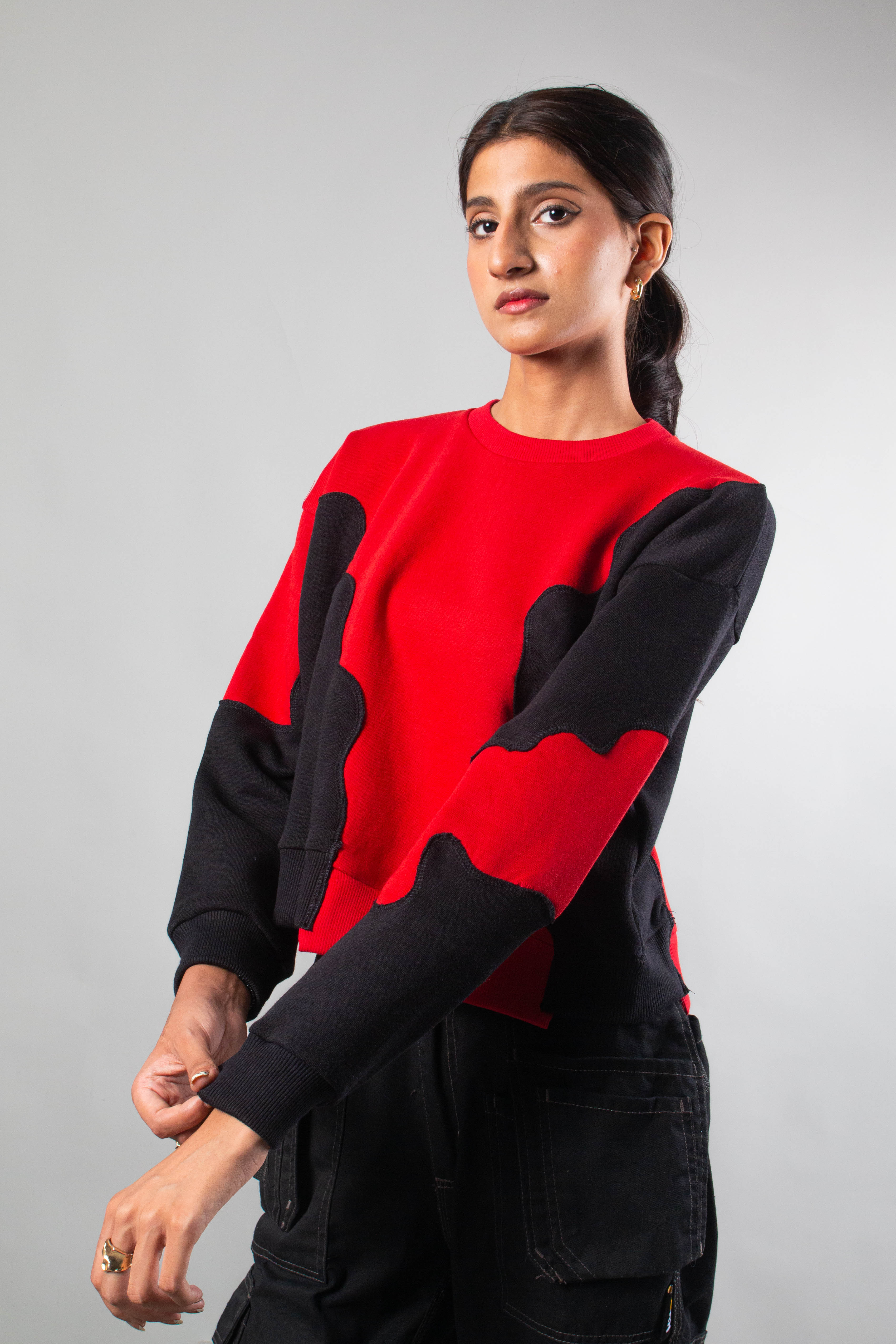 Red-Black Rework sweat shirt