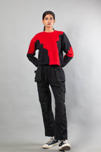 Red-Black Rework sweat shirt