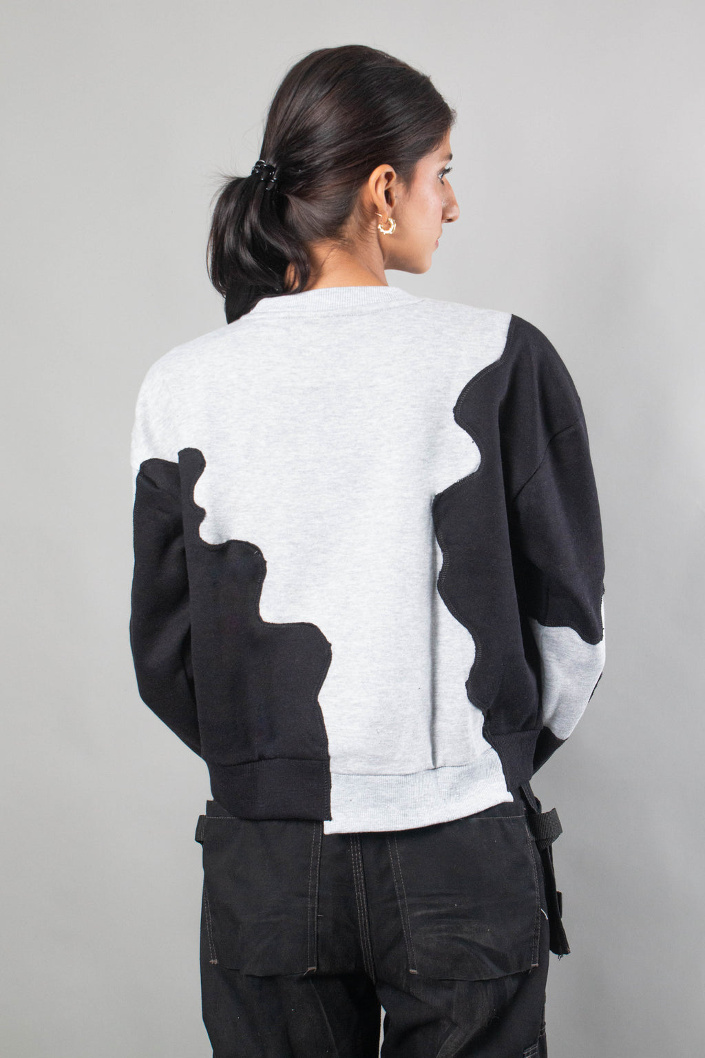 Black-Grey Rework sweat shirt
