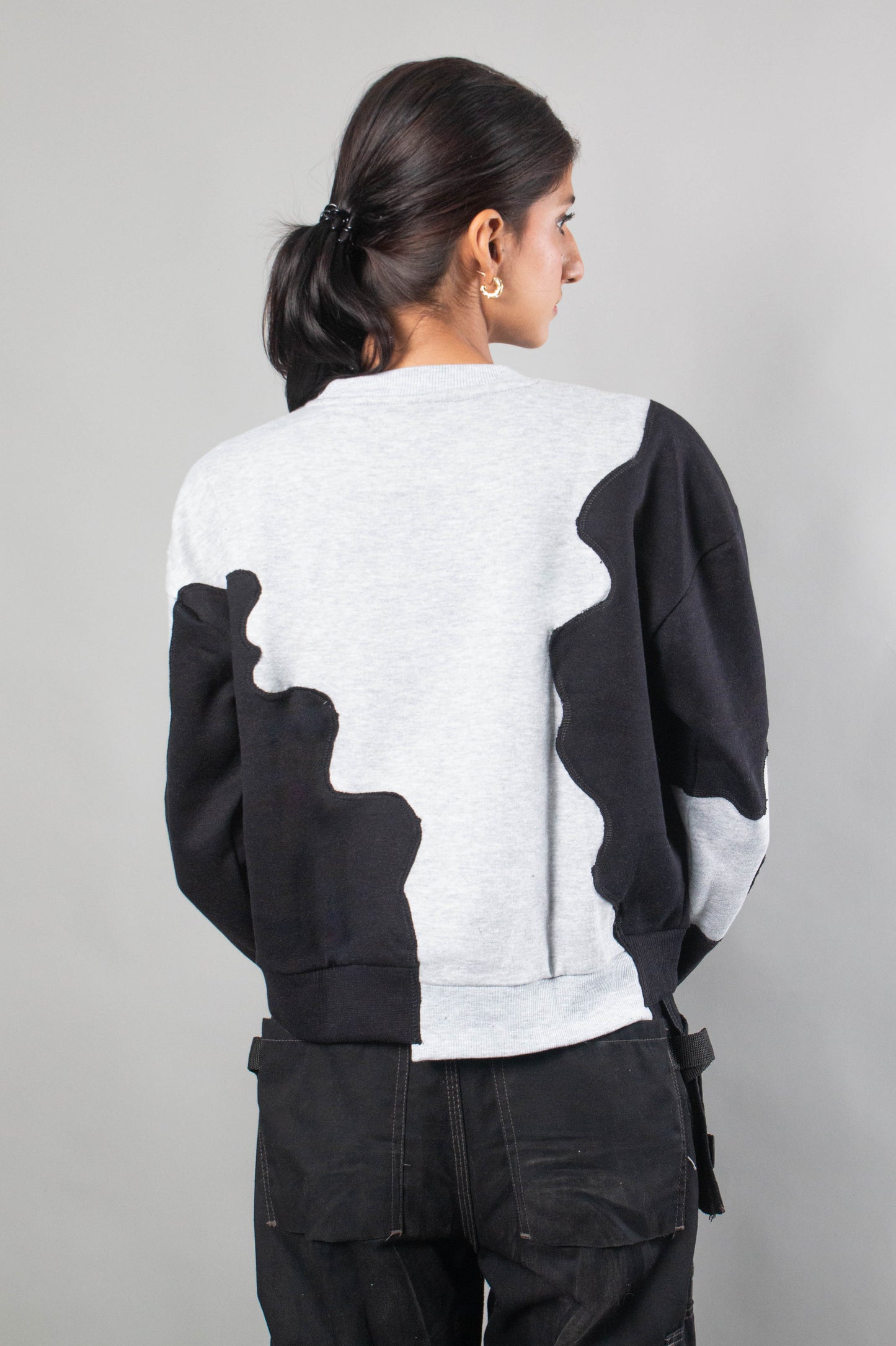 Black-Grey Rework sweat shirt