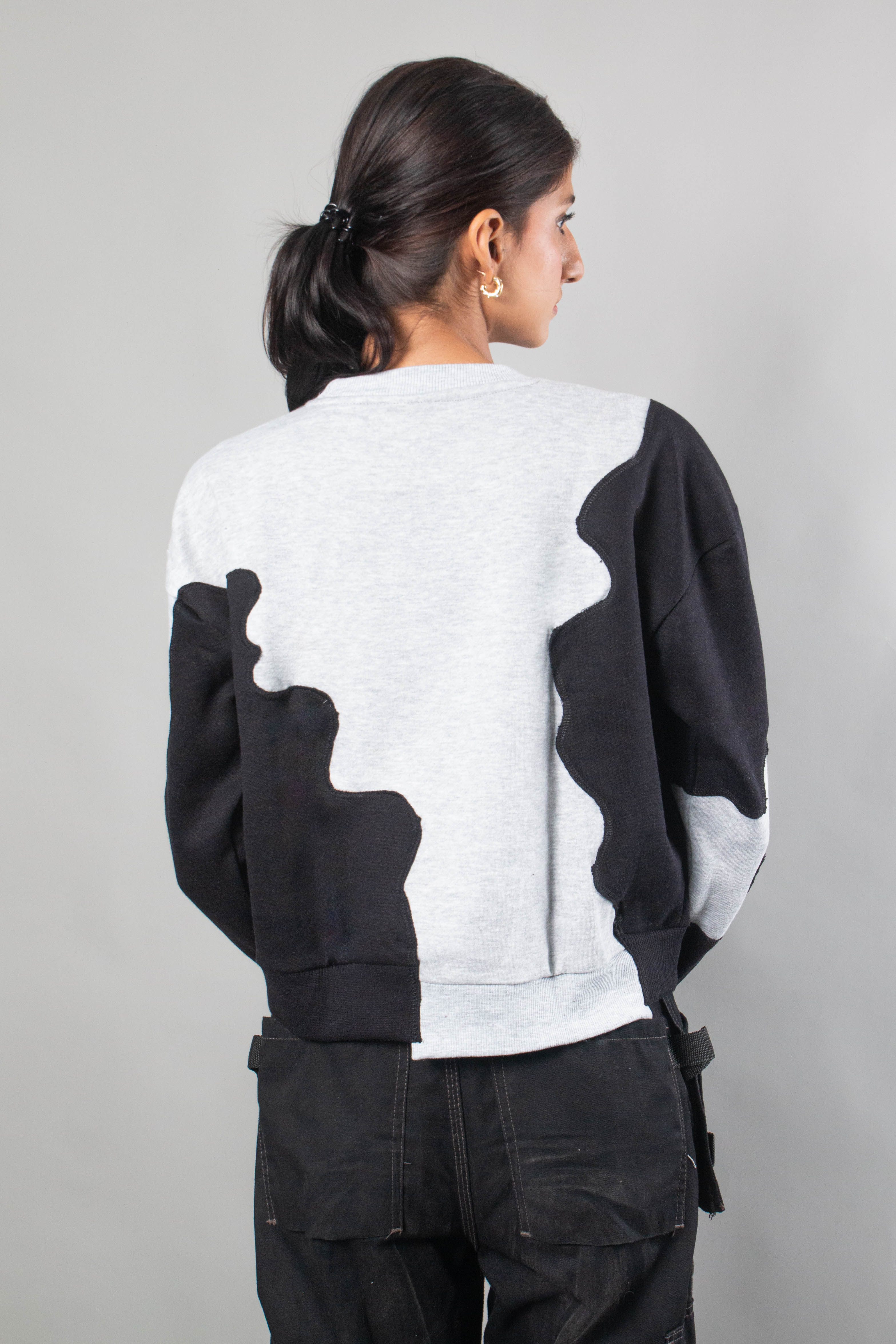 Black-Grey Rework sweat shirt