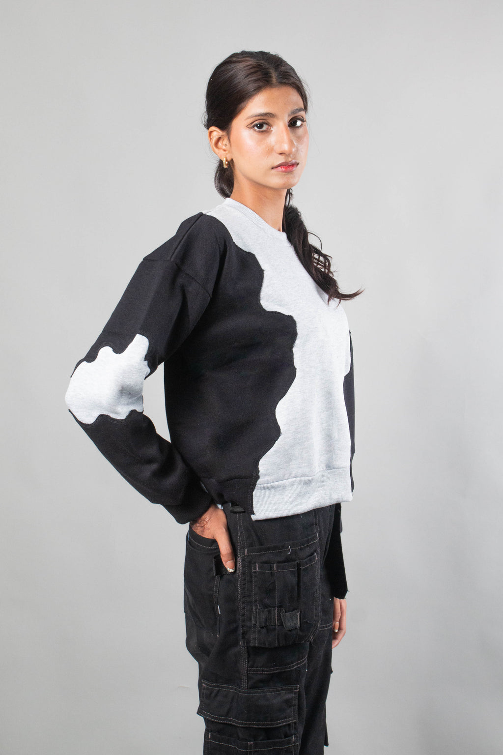 Black-Grey Rework sweat shirt