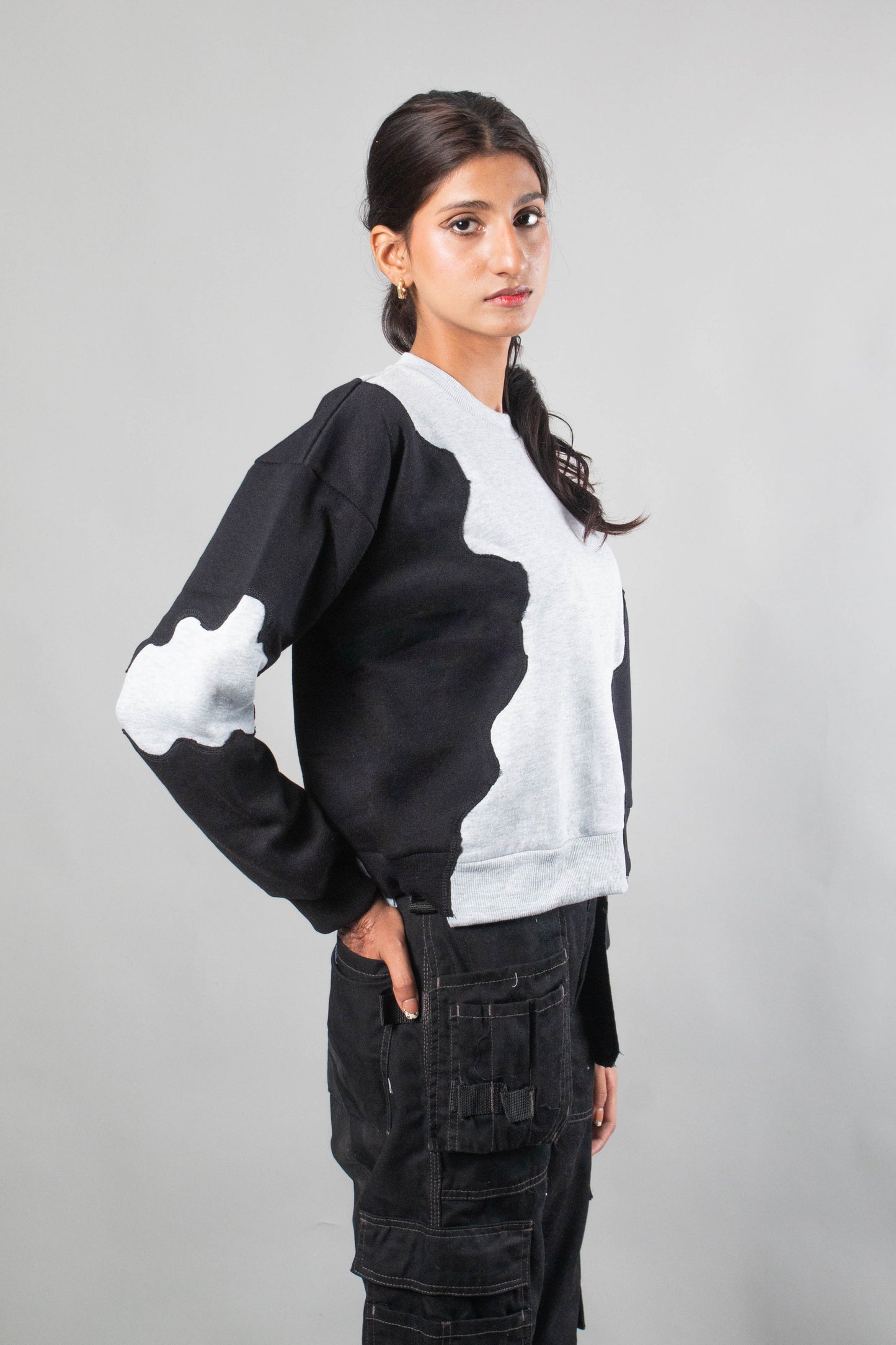 Black-Grey Rework sweat shirt