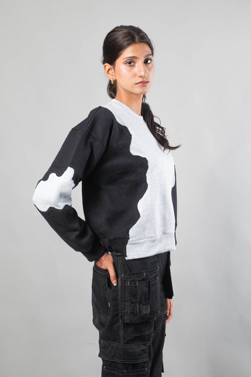 Black-Grey Rework sweat shirt
