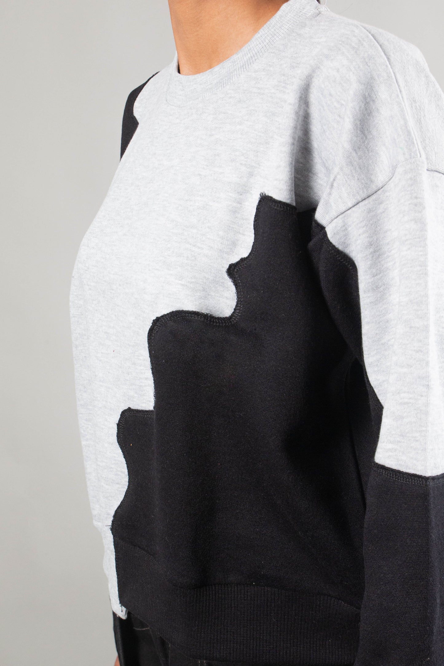 Black-Grey Rework sweat shirt