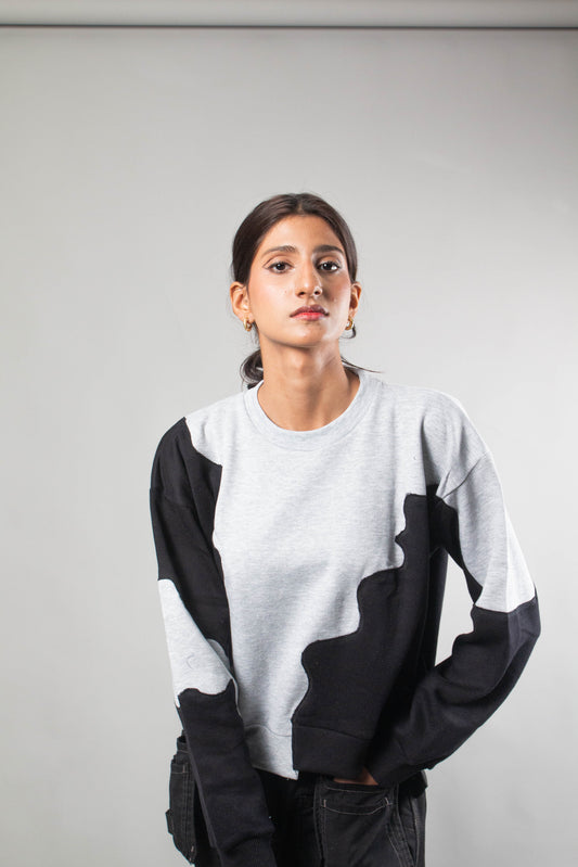 Black-Grey Rework sweat shirt