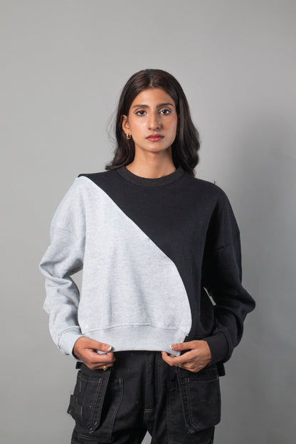 black-Grey Cross sweat shirt