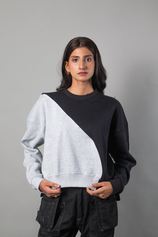 black-Grey Cross sweat shirt