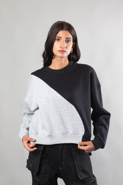 black-Grey Cross sweat shirt