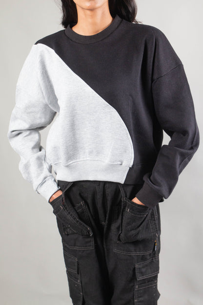 black-Grey Cross sweat shirt