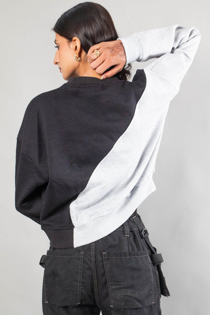 black-Grey Cross sweat shirt
