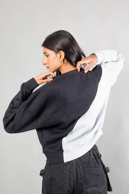black-Grey Cross sweat shirt