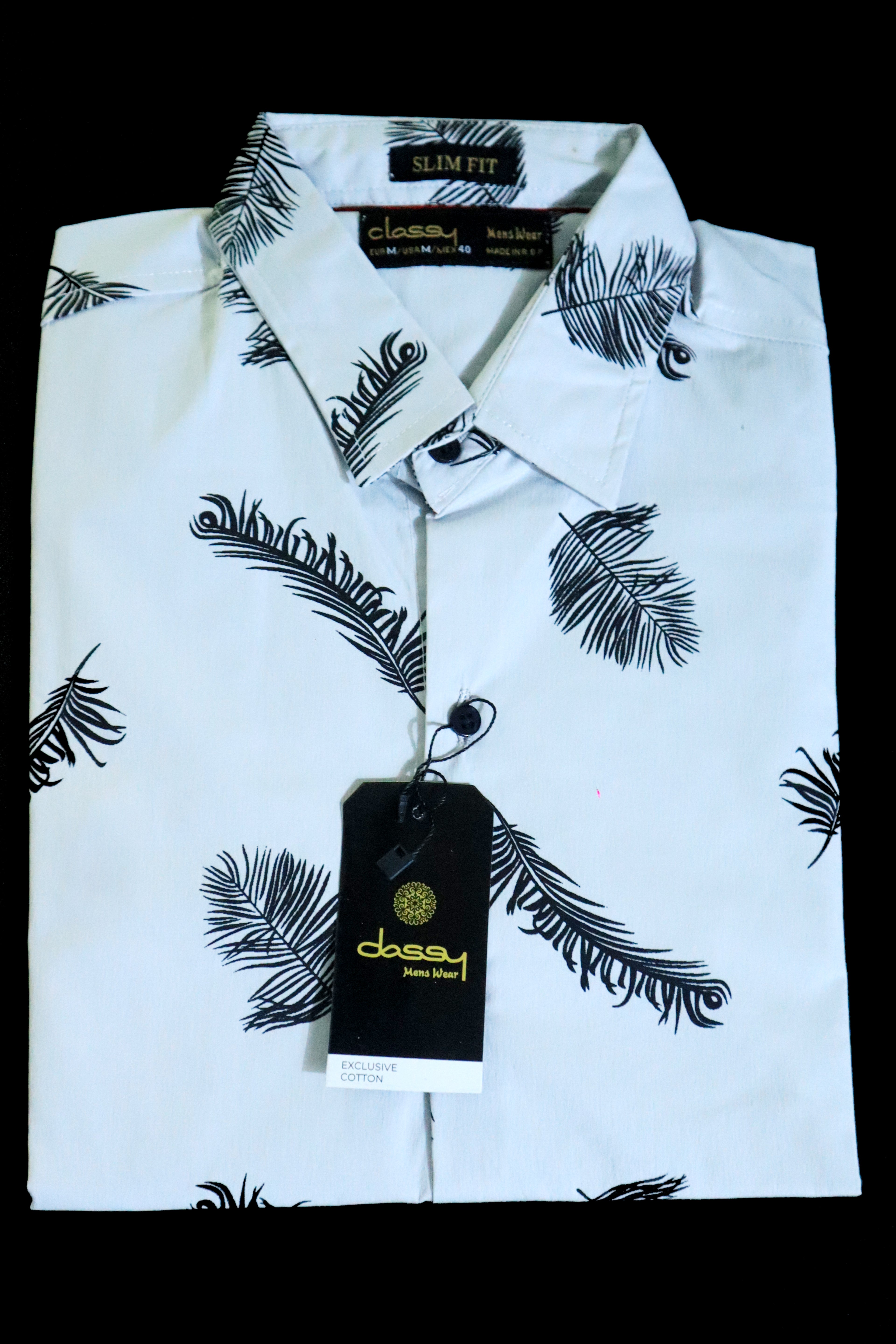 Men's Grey Flower Printed Shirt