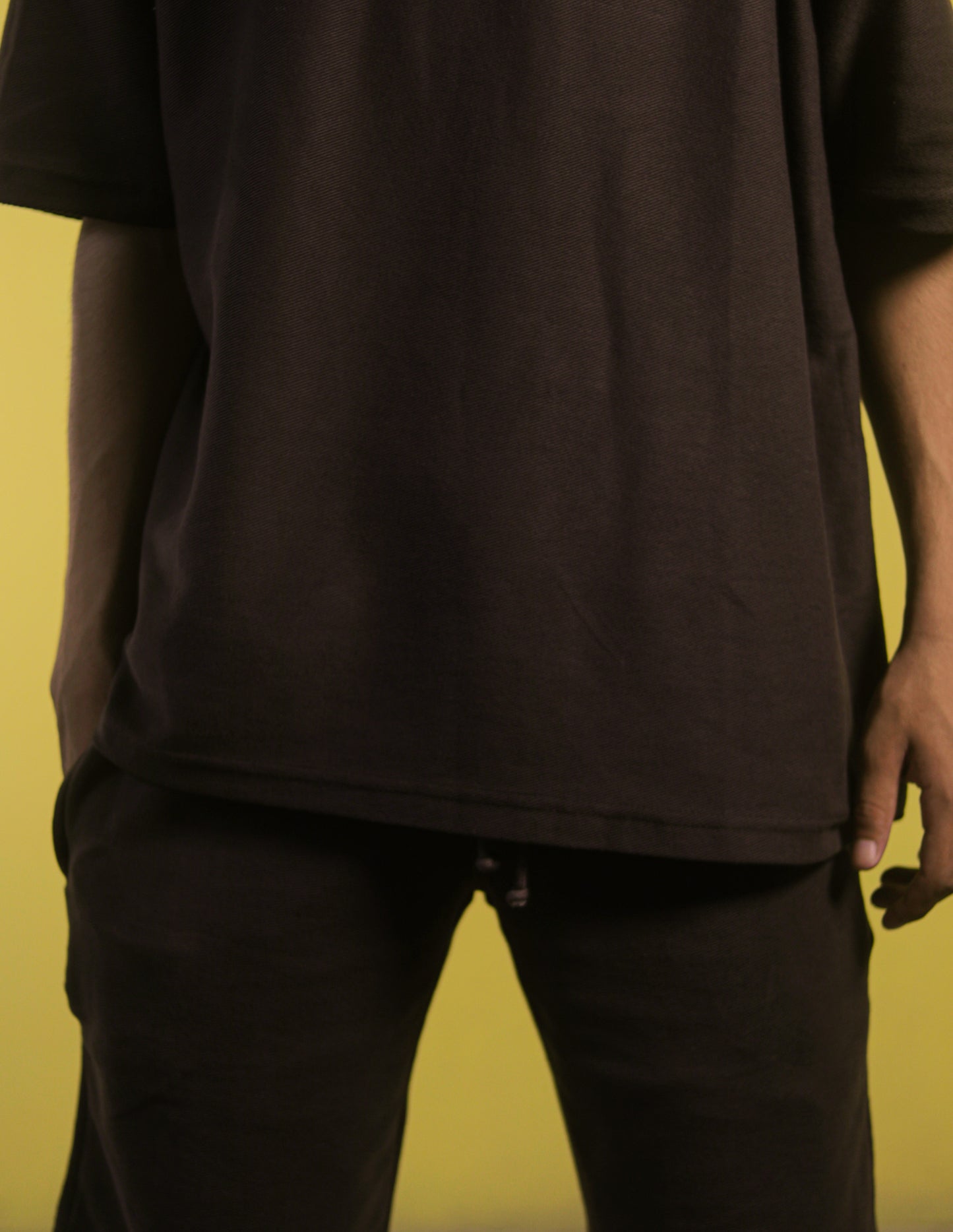 Brown Textured Oversized Co-ord set