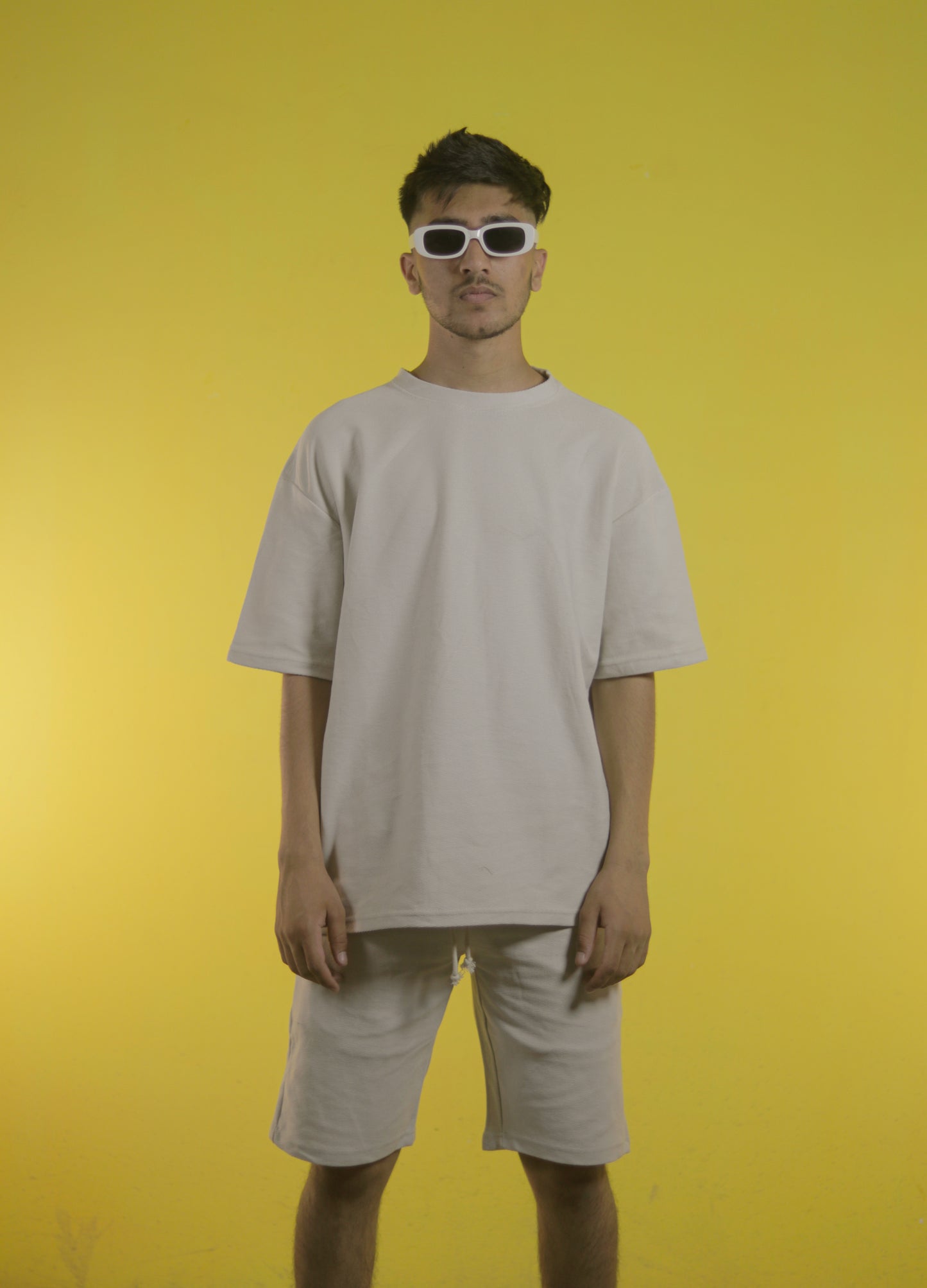 off White Textured Oversize Co-ord set