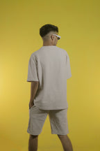 off White Textured Oversize Co-ord set