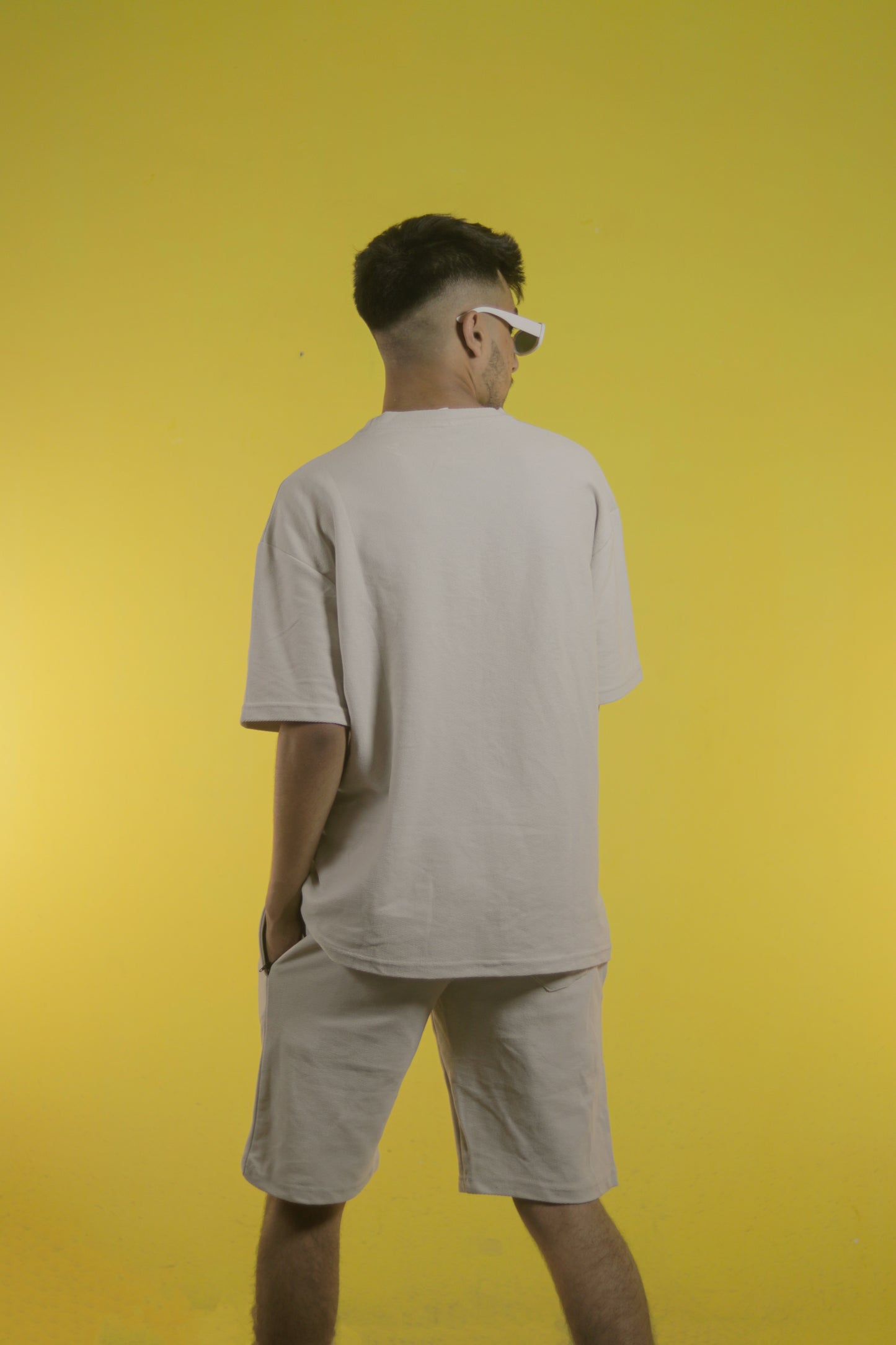 off White Textured Oversize Co-ord set