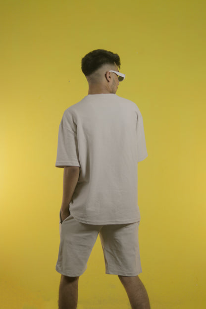 off White Textured Oversize Co-ord set