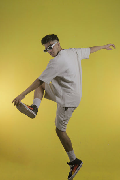 off White Textured Oversize Co-ord set
