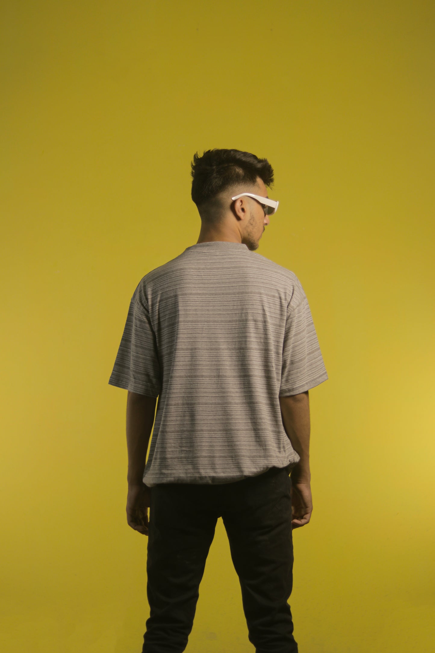 Textured Grey  OverSize T Shirt