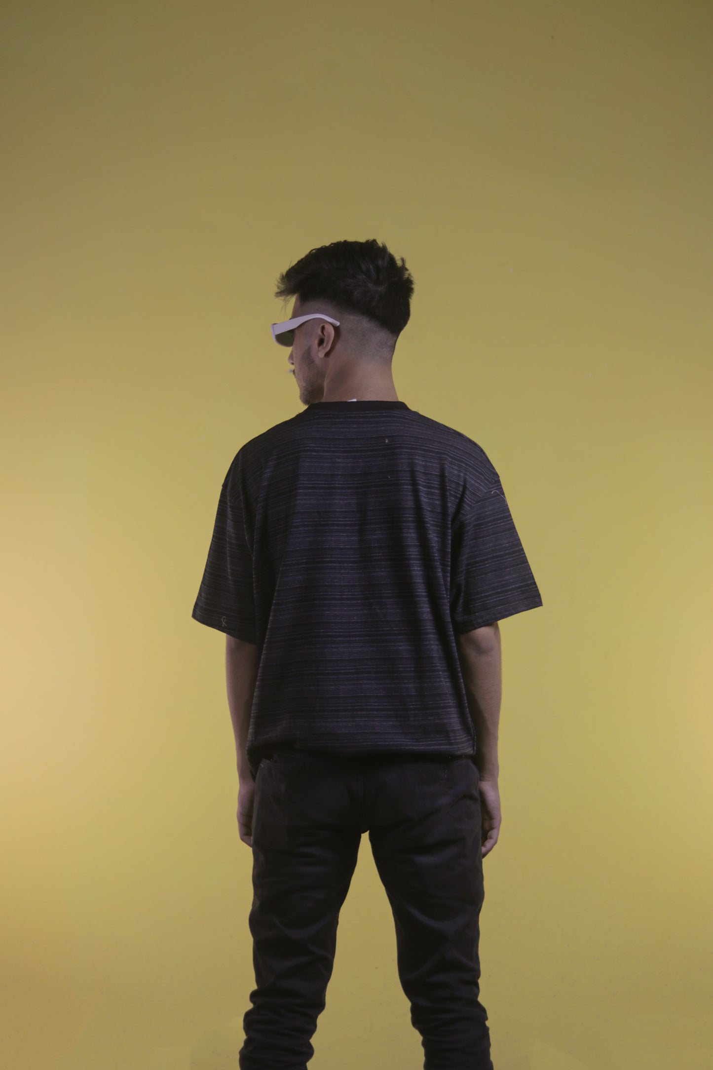 Textured Black OverSize T Shirt