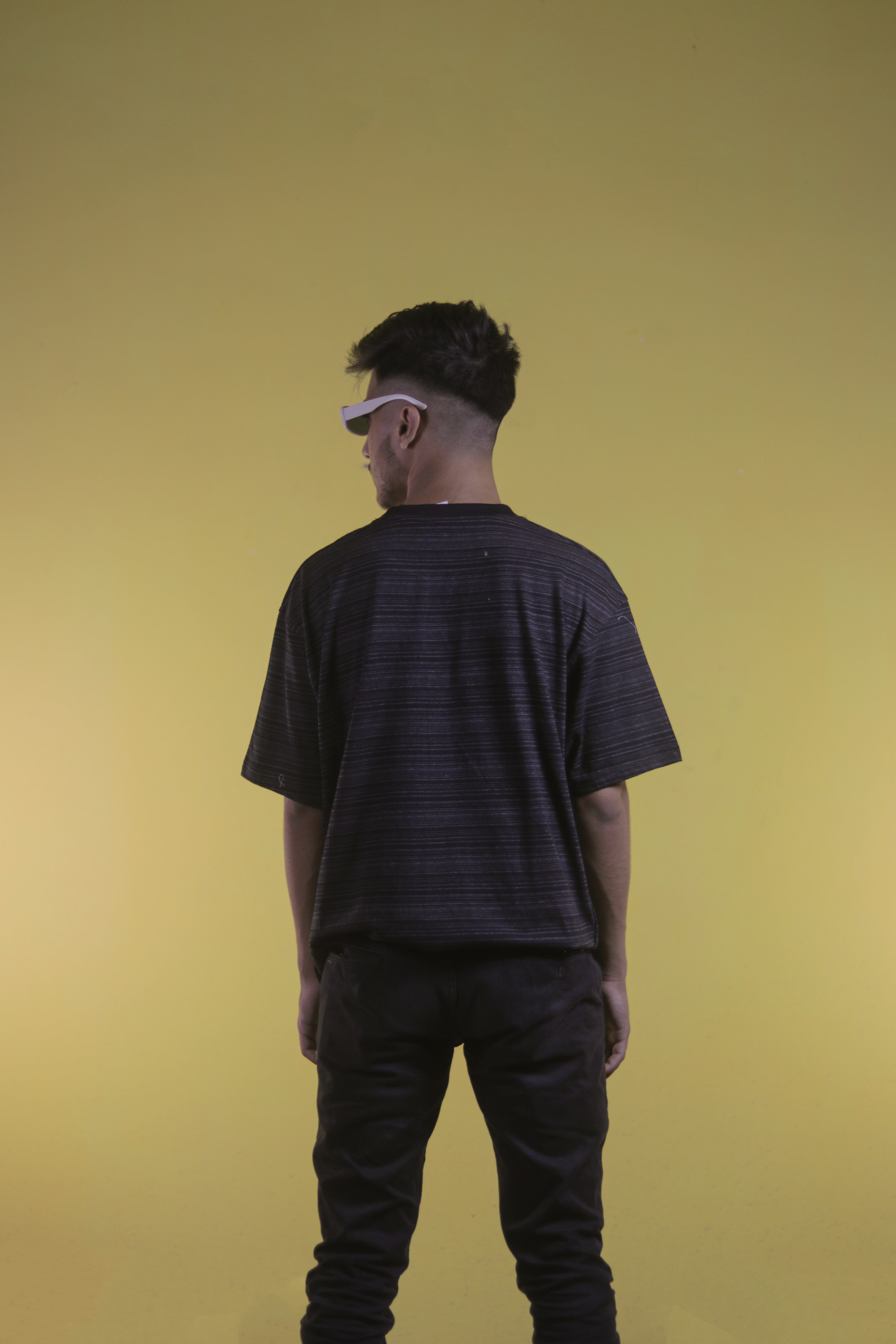 Textured Black OverSize T Shirt