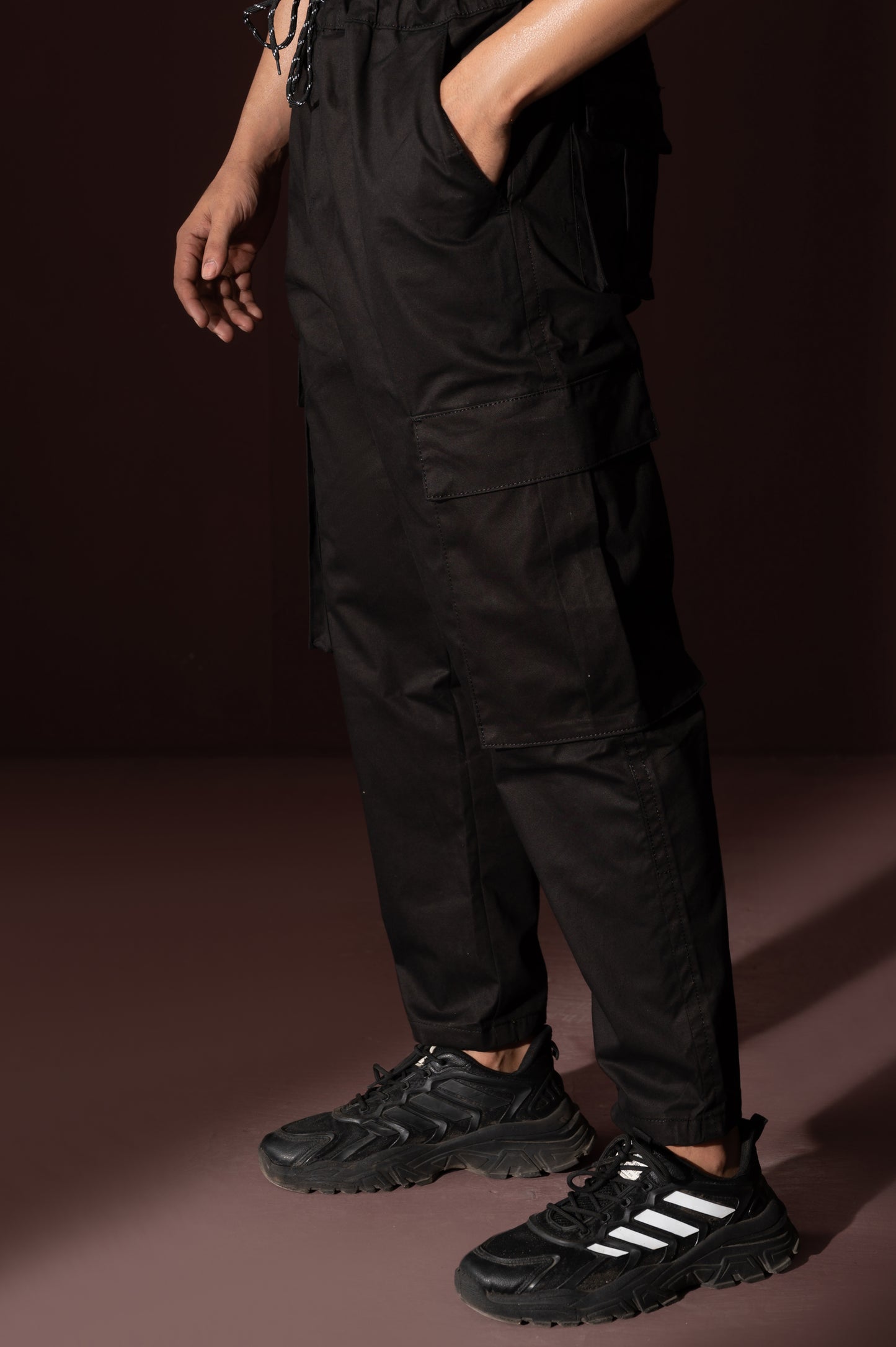 Black Cargo pants ( 6 pockets )