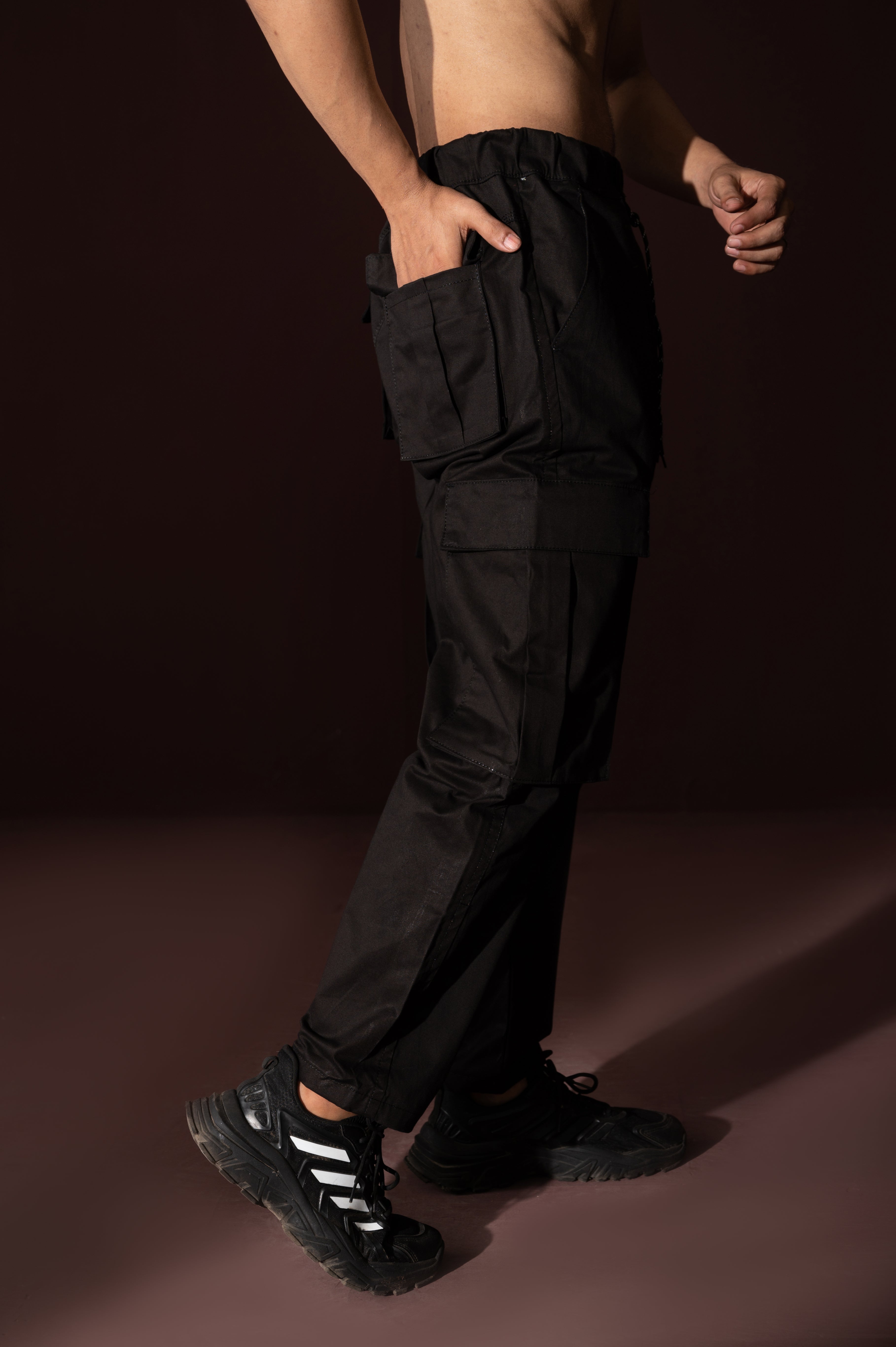 Black Cargo pants ( 6 pockets )