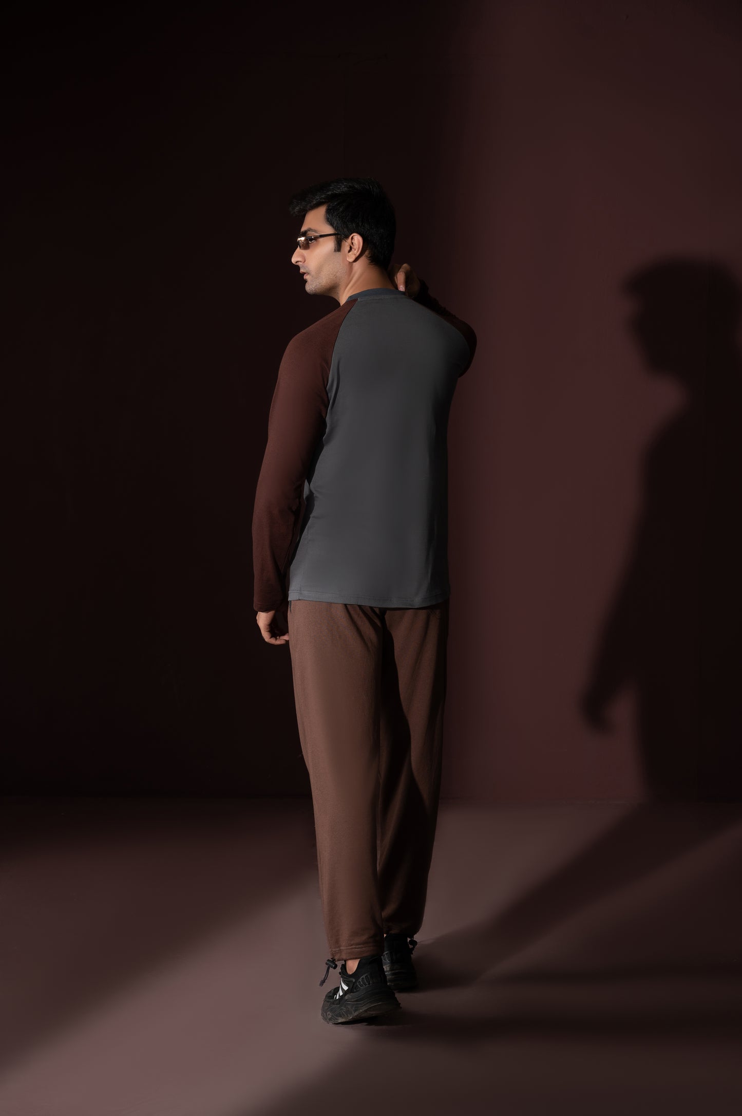 Brown-Grey full sleeves t-shirt