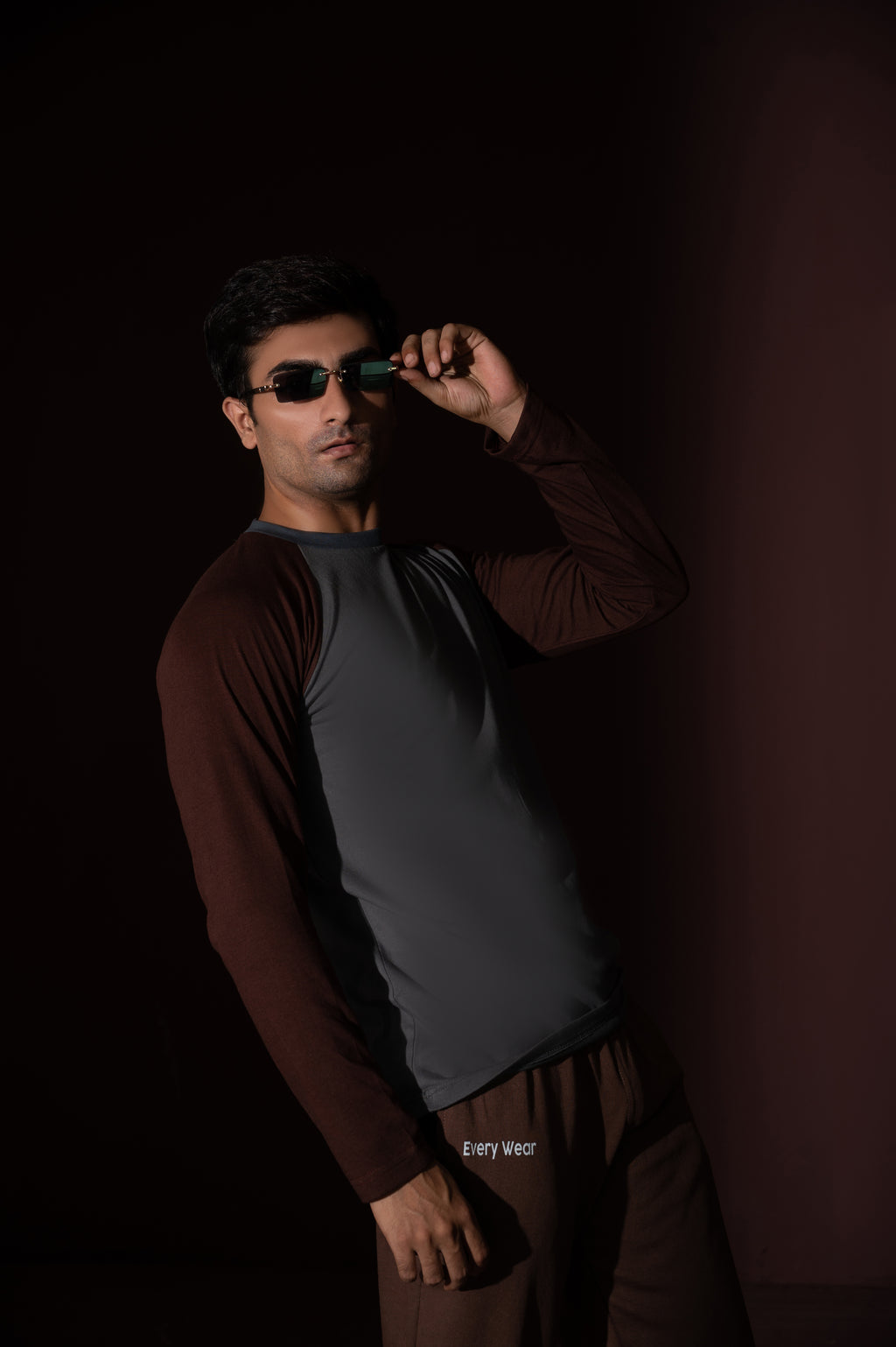 Brown-Grey full sleeves t-shirt