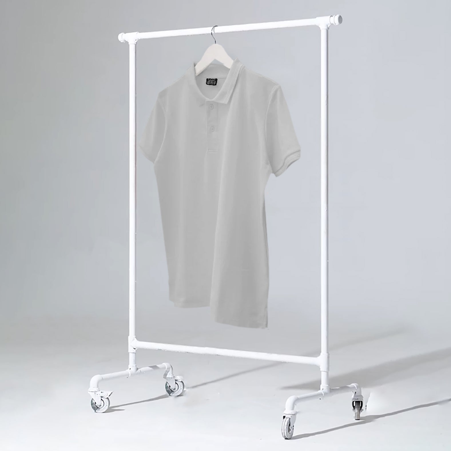 GREY MEN'S BASIC POLO T SHIRT