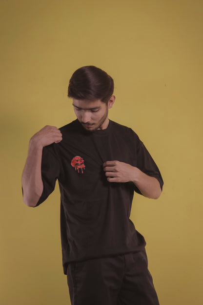Crime Black Unisex  OverSize T Shirt