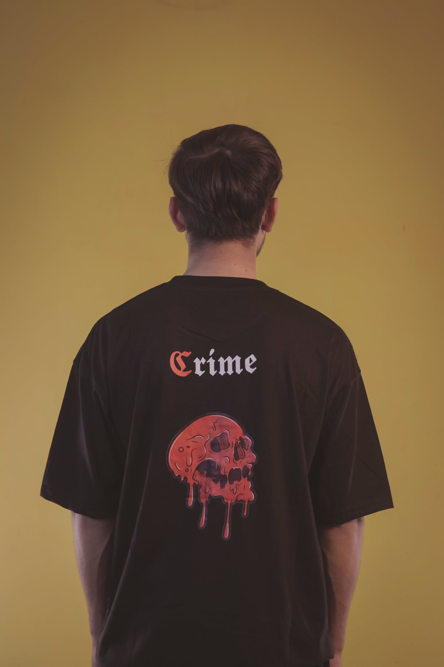 Crime Black Unisex  OverSize T Shirt