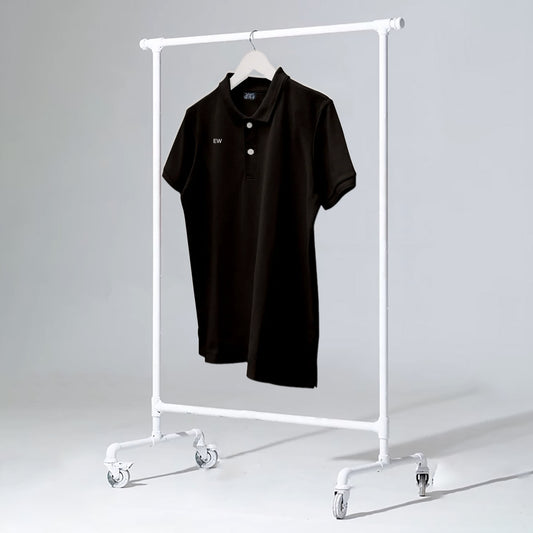 BLACK MEN'S BASIC POLO T SHIRT