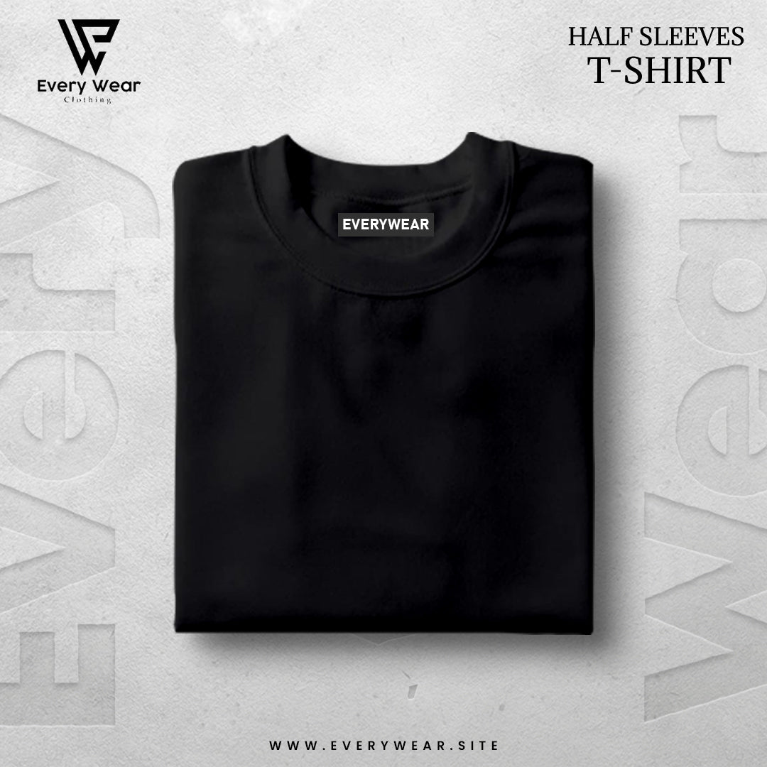 Men's Essential Premium black Half Sleeve Tee