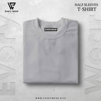 Men's Essential Premium Ash-Grey Half Sleeve Tee